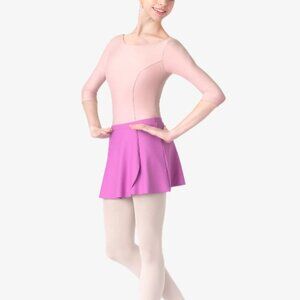 Women's Dance Mock Wrap Pull On Skirt - Mauve